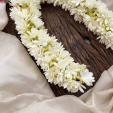 Vriksham Elegance White Jasmin Gajra Flower Accessories-H1232